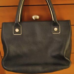 Talbots Navy Blue Leather Purse